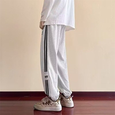 V046-P42条纹长裤子直筒运动裤，女装休闲裤，星座911-1