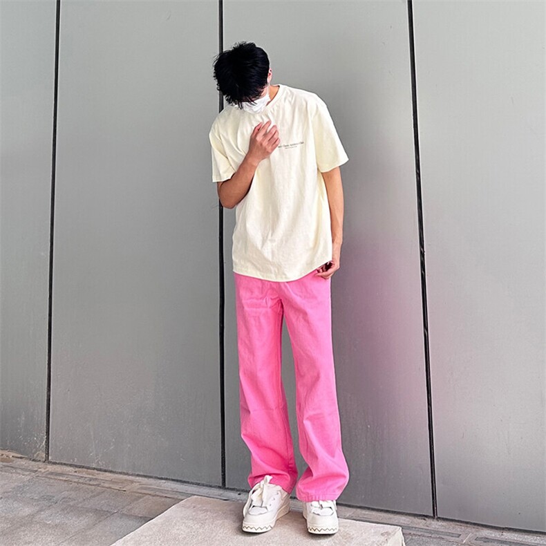 25年春季水洗高街vibe直筒宽松阔腿五色牛仔裤NZ2310-P55控78,男装牛仔裤,星座1002-1