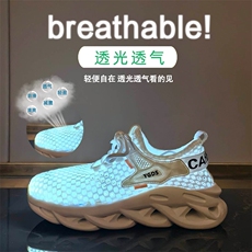 X4087-P90夏季新款飞织鞋韩版运动女网面透气学生休闲鞋，男鞋休闲鞋，星座1407-3