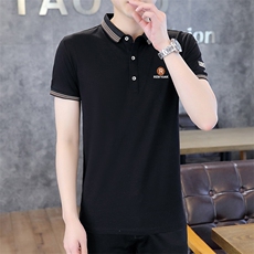 23夏季新款青年时尚潮流男韩版修身短袖翻领半袖POLO衫T3258-P33，男装Polo衫，星座1402-1