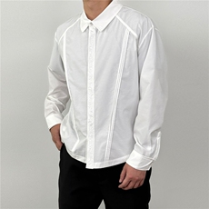 设计感永生花长袖衬衫男款简约宽松休闲百搭衬衣潮流CS672-P43，男装衬衫，星座208-5