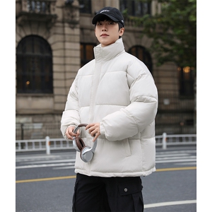 Q4面包服男女大码宽松休闲棉衣棉袄纯色简约风棉服保暖防寒潮文艺图片