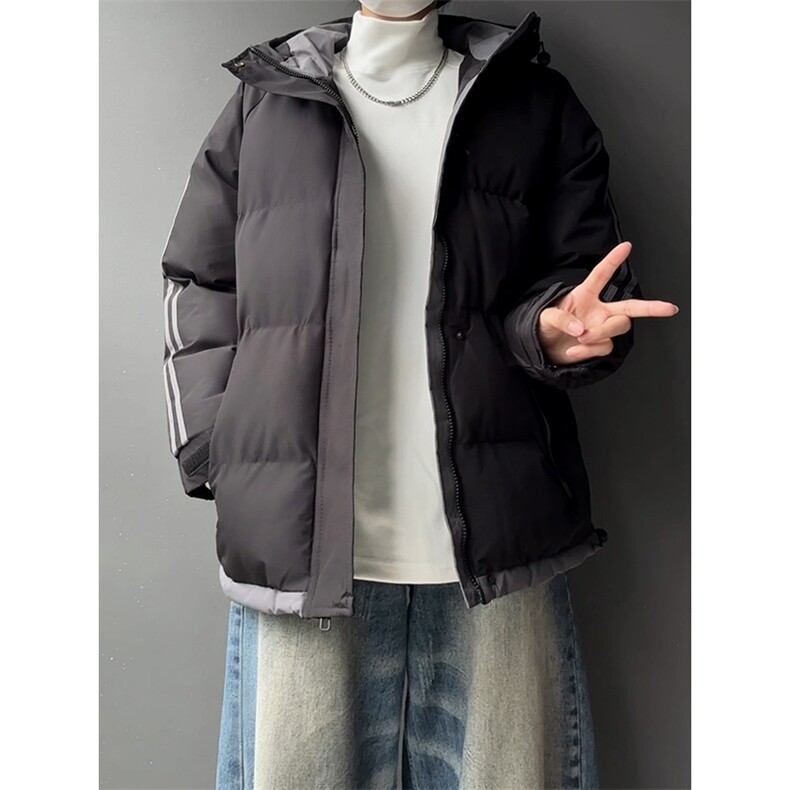 现货高品质美式高街冬季重磅三防加厚羽绒棉衣连帽冲锋外套厚，男装棉衣，电商A486