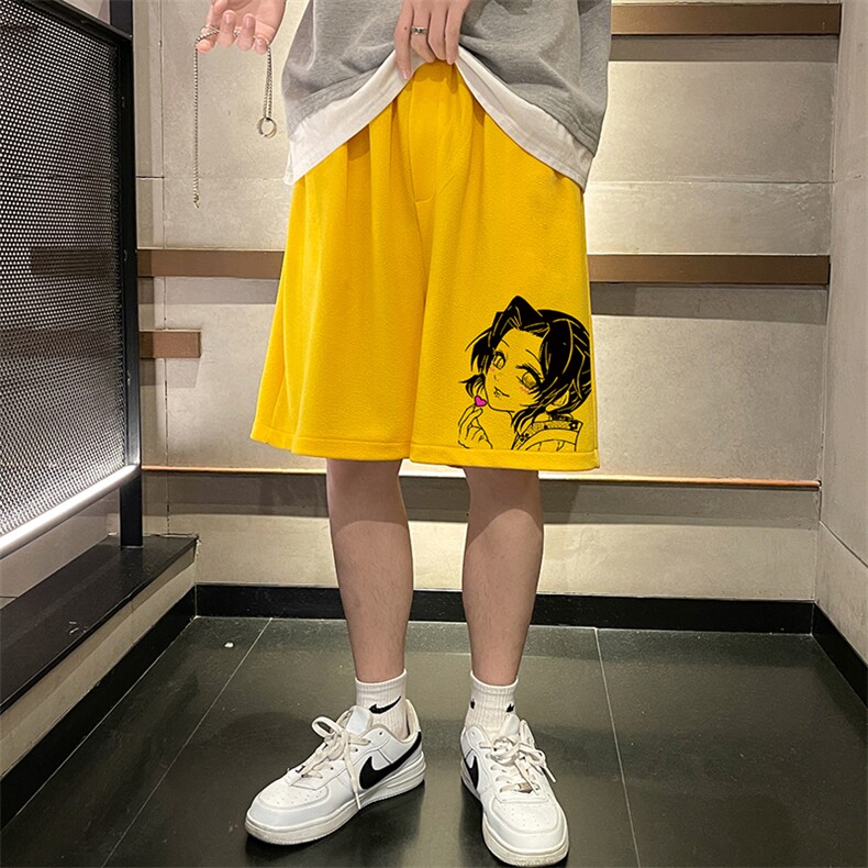 冰丝短裤男潮牌夏季薄款ins运动休闲五分裤子男韩版潮流大码宽松,男装休闲裤,电商A040
