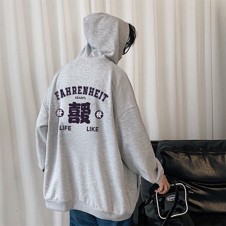 KS21256-P38连帽开衫卫衣男运动外套大码班服,男装卫衣,电商A040