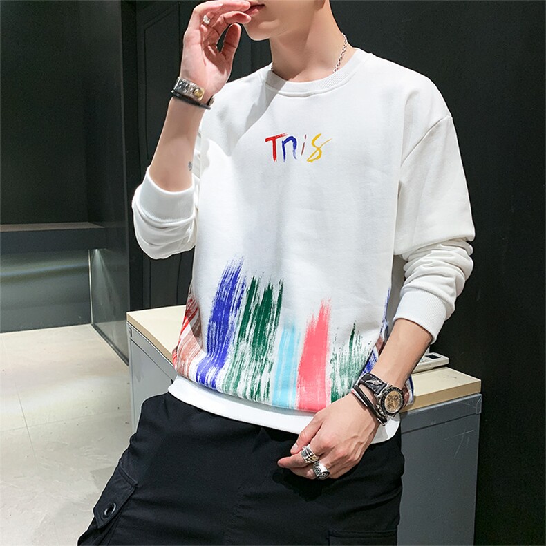 男士卫衣长袖薄款上衣服男装春秋韩版青少年宽松潮流打底衫P25,男装卫衣,星座217-4