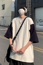 B239-1259-P38夏季圆领重磅短袖T恤男拼色体恤上衣半袖，男装T恤，星座514-2(原B239)