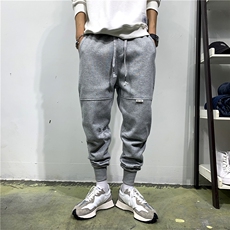 B230-2070P852025秋季字母刺绣束脚哈伦运动卫裤男加厚休闲裤，男装休闲裤，电商B230
