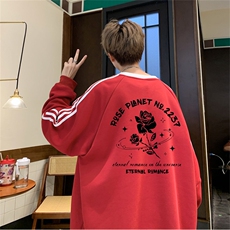 美式三杠条纹复圆领卫衣秋冬男女宽松长袖SW2456-P45控6850棉，男装卫衣，电商B370