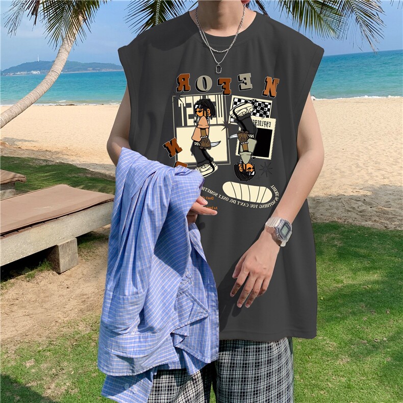 量大图低自动【有货】纯棉背心HD019-1-BX2596-P20，男装背心/马甲，电商019-1