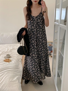 夏季新品碎花吊带裙?冰丝小披肩,女装背心吊带,DAP