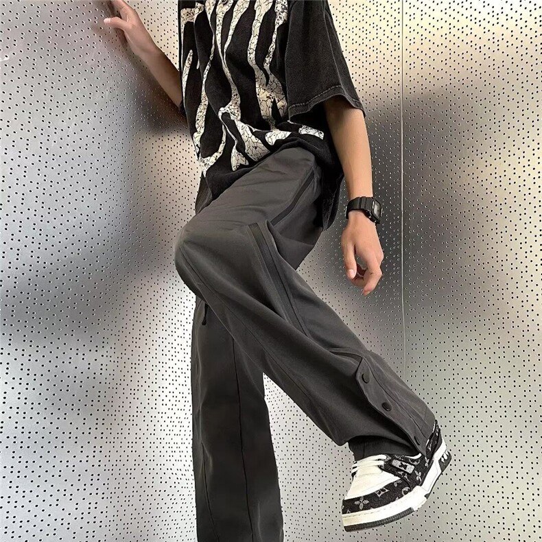 时尚潮牌简约潮夏季潮流宽松型新款长裤运动裤男休闲裤KK081-P40,女装休闲裤,星座911-3