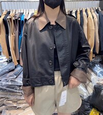 2021秋季新季韩版PU皮机车赫本风短款皮衣外套，女装皮衣，L·H·X
