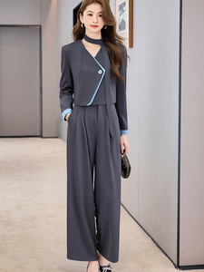 金牌西装西裤两件套女春秋季2025超火独特漂亮高级感韩系休闲套装图片