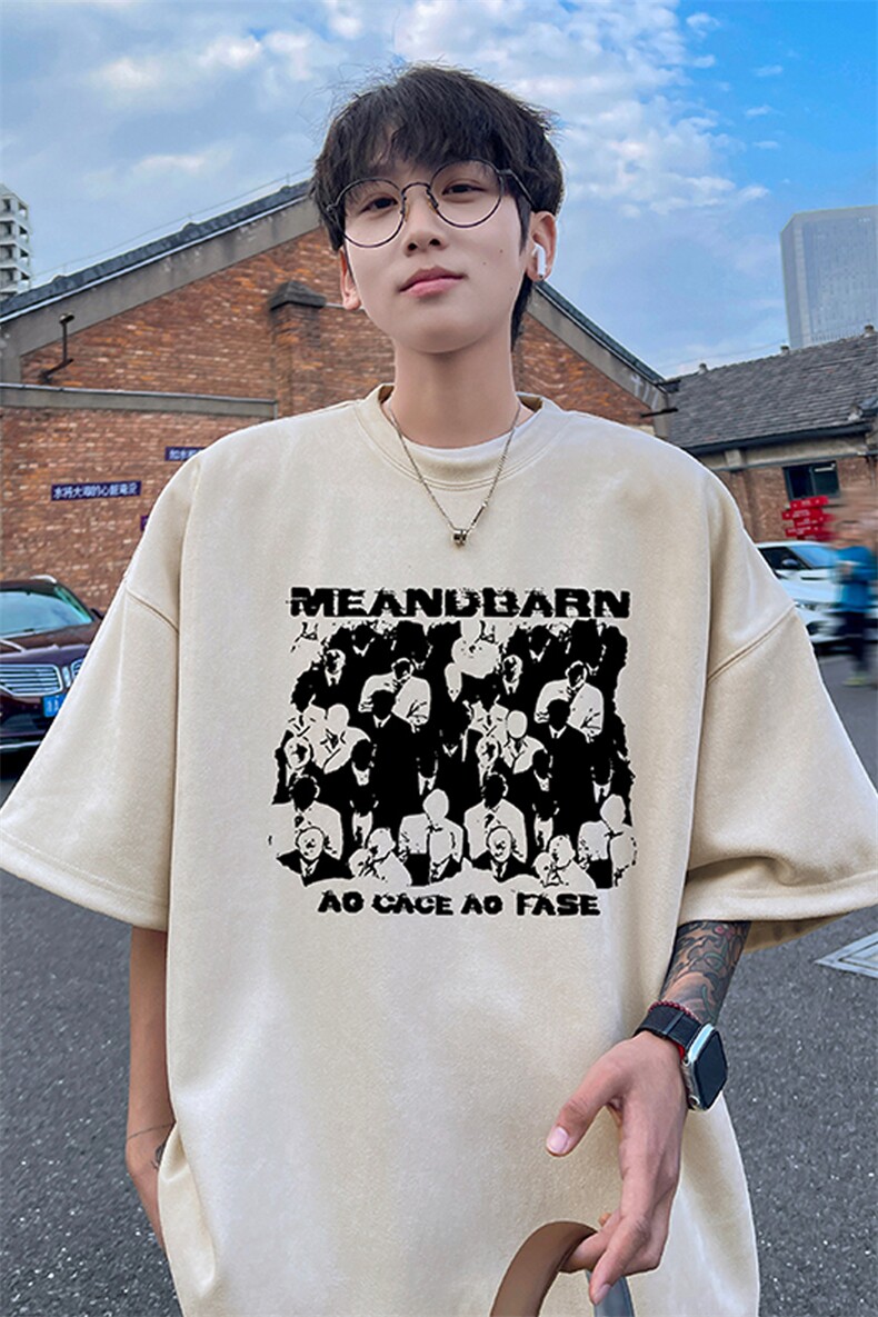 量大优供视频重磅麂皮绒短袖T恤男JPDX247-特P19,男装T恤,电商B367