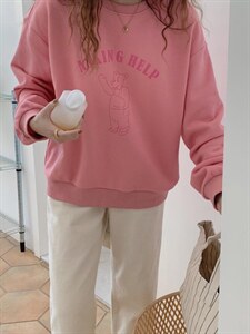 2022超流行的粉色系卫衣  减龄款图片