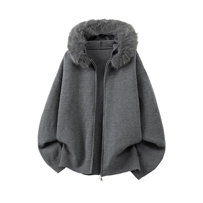 2025毛领连帽拉链毛衣A169-MK2504P70，男装针织衫/毛衣，电商A169