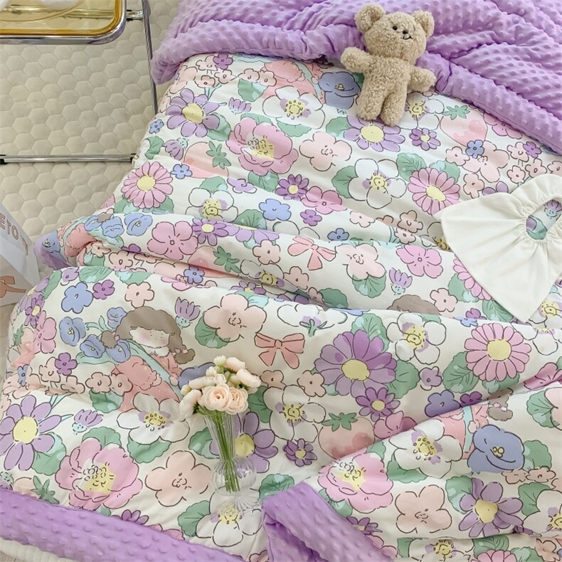 2021新款40支全棉13372大豆纤维豆豆被子被芯花房姑娘,被子被芯其他,格格屋家纺（原汀滢家纺）
