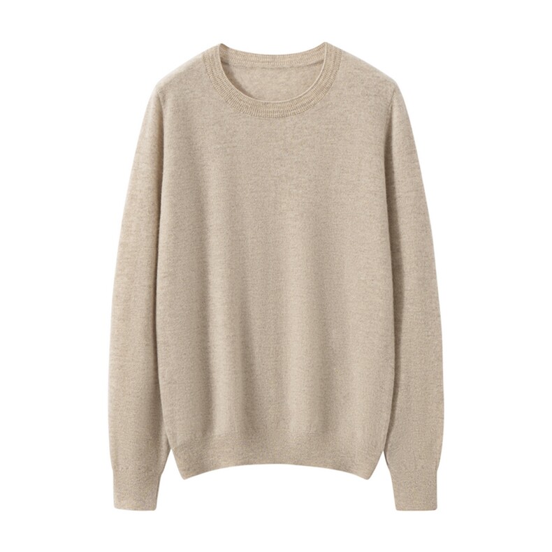 2025年秋季常规通勤时尚百搭通勤简约休闲圆领，女装羊绒衫，朝思纯山羊绒