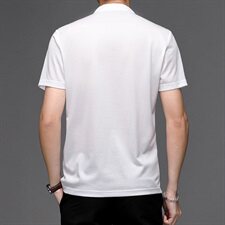 M2060282021夏季新款桑蚕丝T恤衫男纯色透气短袖，男装T恤，电商B360