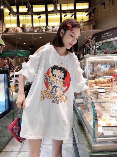 漏肩美女T裙，其它，一杭