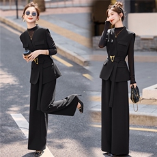 2026年春季新款时尚气质三件套裤女，女装套装/套裙，美沁