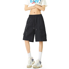 港风多巴胺休闲裤树干薄款短裤工装裤A014-DY25292-P40控58，男装牛仔裤，电商A014