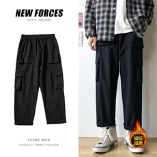 黑色工装裤男士秋冬款加厚潮牌阔腿休闲长宽松款K2021/P50，男装休闲裤，星座506