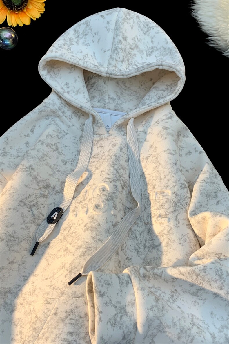 ！2025秋冬新款男士脏脏卫衣潮牌钢印上衣WY07特P55加绒65,男装卫衣,电商B220