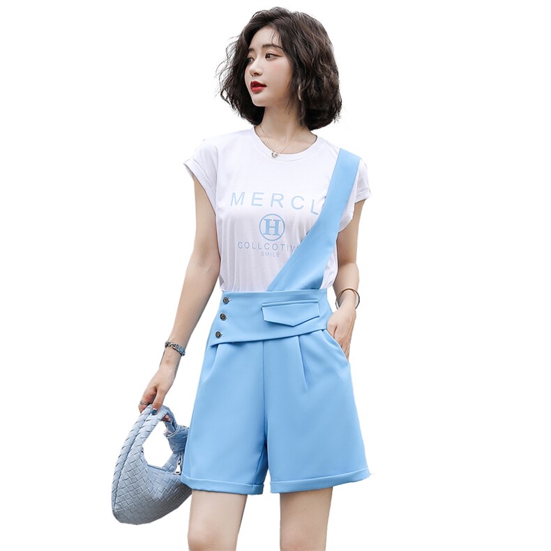 2021夏季新款时尚潮流街头休闲套装显瘦百搭气质女神范儿两件套,女装套装/套裙,韩蜜菓
