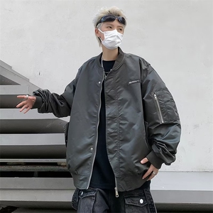 美式潮牌复古飞行员棒球服夹克男女春秋街头 J866 P75图片