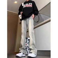 1506/Q88170/P50百搭弹力牛仔裤男美式高街裤微喇痞帅休闲长裤，男装牛仔裤，星座1506
