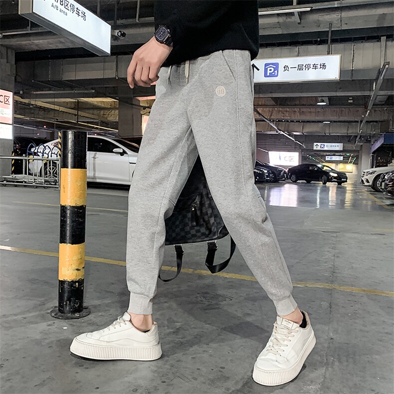 社会精神小伙春秋加绒卫裤运动束脚男裤DS-B249-KK94-P58-加绒P68,男装休闲裤,星座215（原电商B249）