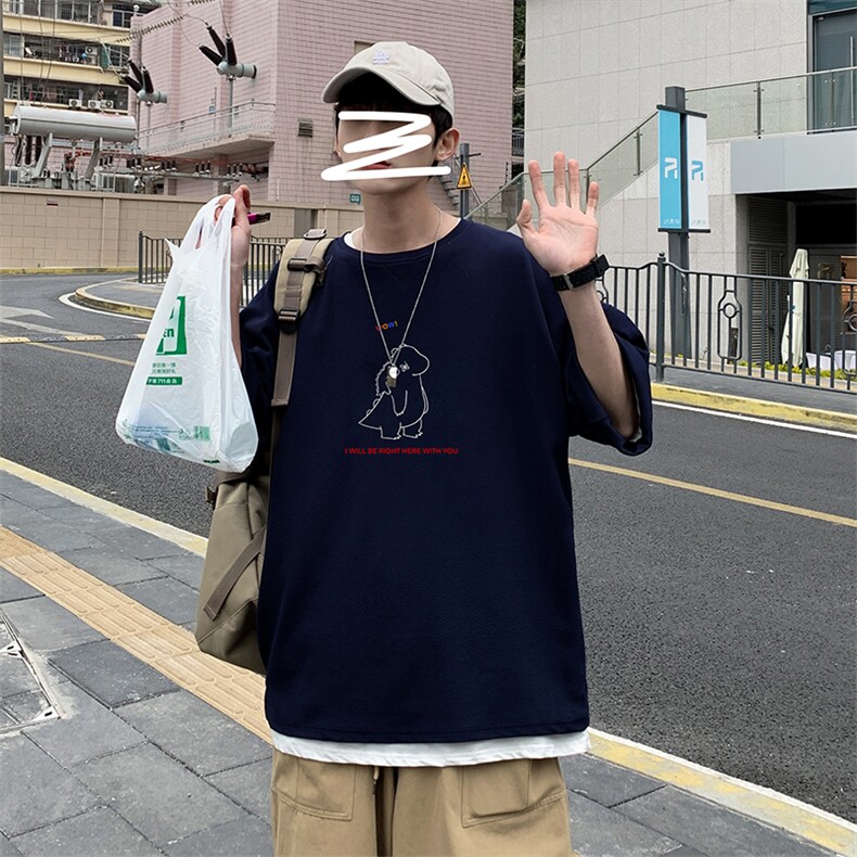 Q11140-P30春夏季七分袖t恤男大码五分袖男短袖中袖,男装T恤,电商A040