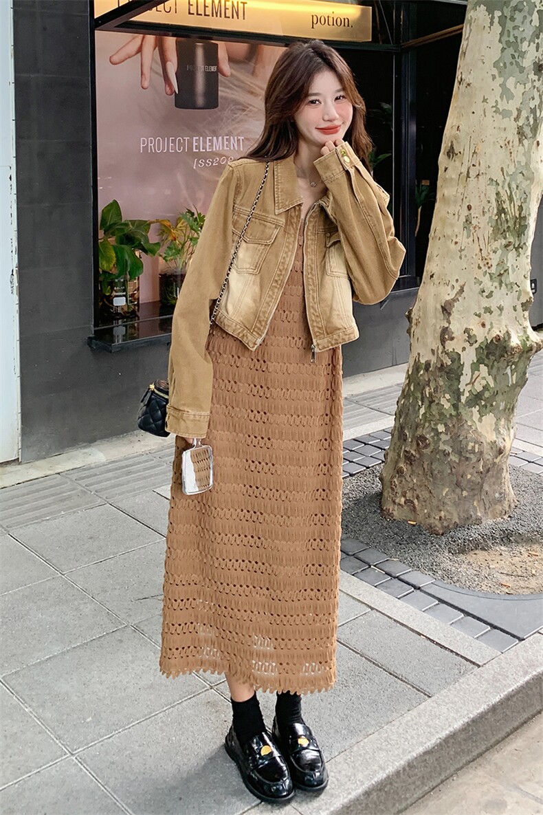 现货-春季新款卡其色两件套203-6023-P175-K248,女装套装/套裙,浙宝203