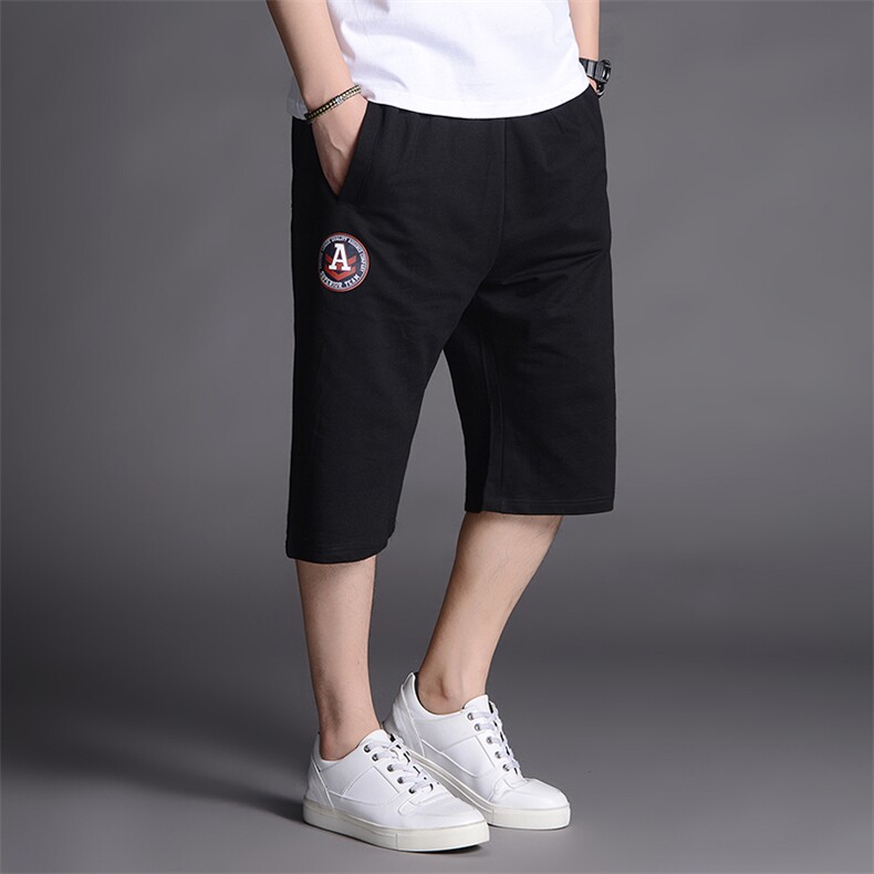休闲短裤男宽松直筒休闲裤夏季五分裤男士七分裤加肥大码5816图片