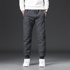 冬季男士松紧腰棉裤加绒加厚休闲保暖束脚裤子户外长裤男装，男装棉裤，钱塘6003（原4033）