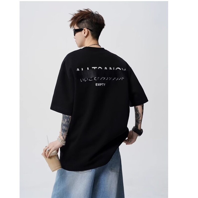 wassuphappy重磅短袖t恤男夏季2025新款潮牌圆领上衣服休闲半袖,男装T恤,星座1001-1