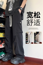 直播数据款春季新款大口袋伞兵裤宽松直筒休闲裤工装裤K515-P42，男装休闲裤，星座914-3