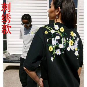刺绣款【网图现货】美式复古花卉潮流宽松T恤8115/特P30图片