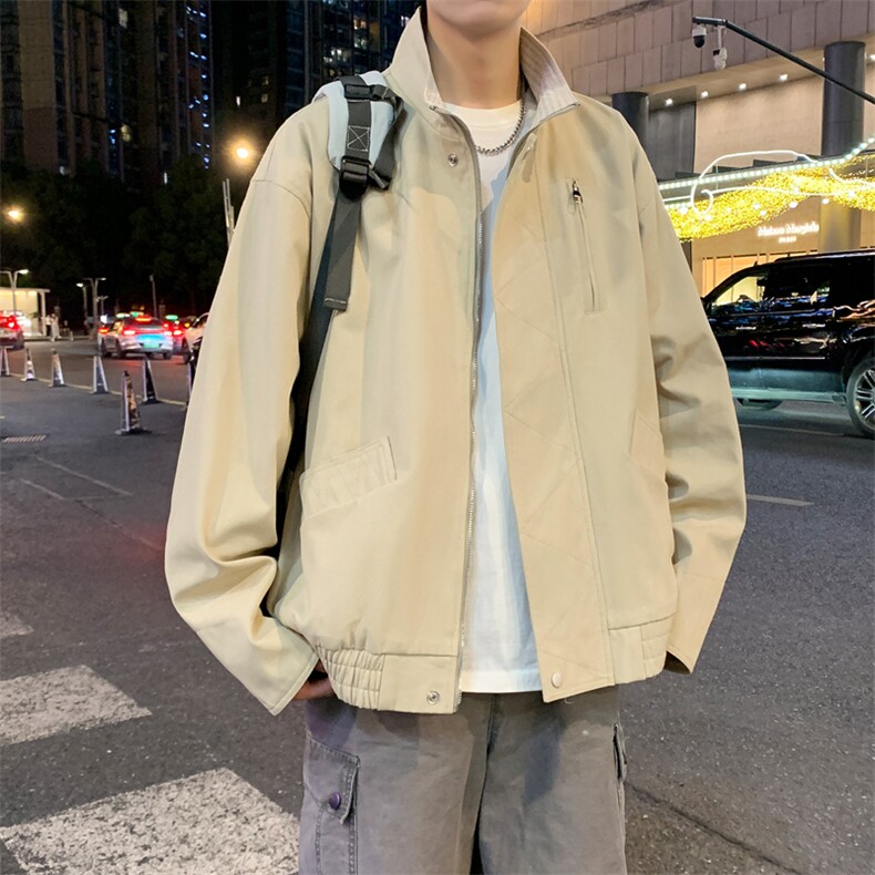 夜景立领免洗棉布面料水洗全棉夹克男士休闲外套A406JK2528P88,男装夹克,星座309（原A406）