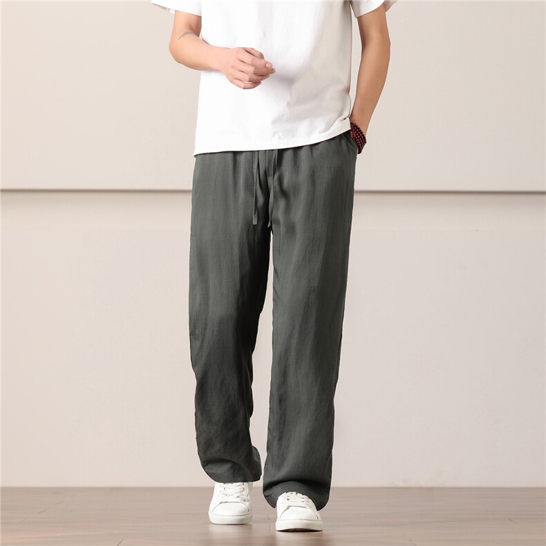 2026夏季新款宽松大码纯色休闲风男装天丝休闲裤K2611，男装休闲裤，电商A008