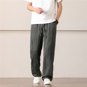 2026夏季新款宽松大码纯色休闲风男装天丝休闲裤K2611，男装休闲裤，电商A008