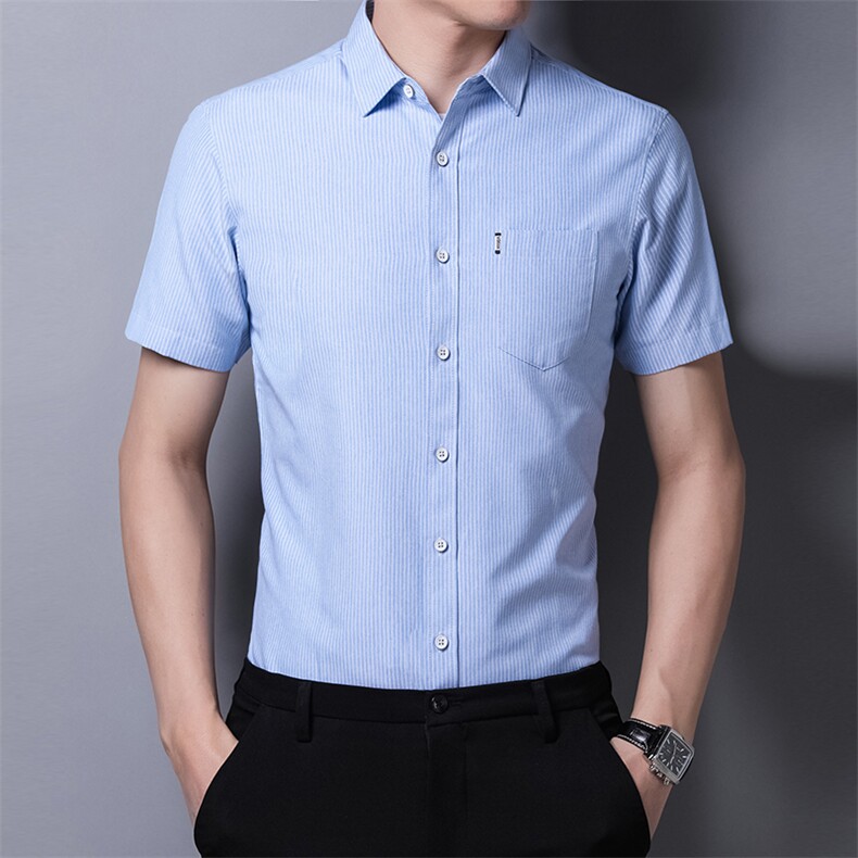 AD2550钱塘2020-3夏季新款男士商务休闲精品短袖衬衣P65,男装衬衫,钱塘207-3