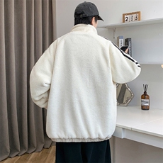 2024冬款港风加绒加厚棉衣羊羔绒立领外套男女8339-P125控价178，男装棉衣，电商A441-1