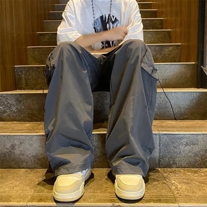 美式速干工装裤女夏季薄款高腰垂感休闲裤 K279 P43图片