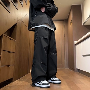铆钉褶皱潮牌休闲工装裤男美式伞兵裤子高街机能冲锋裤HK9408-P38图片