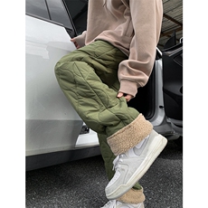 8XL-M加厚羊羔绒葫芦纹东北抗寒羽绒裤防寒裤子男K9110P58控78，男装棉裤，电商D206-1