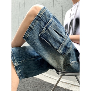 B221 美式ins高街小众夏季重工艺工装牛仔短裤 LK24177-P60 控78图片