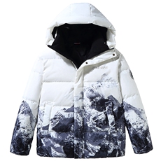 连帽雪山渐变色情侣学生白鸭绒羽绒服男任何款式价格直降，男装羽绒服，星座301D-5(原星座1415）